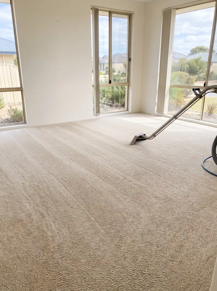 Spotless freshly cleaned carpet with cleaning wand for end of lease carpet cleaning in Mandurah